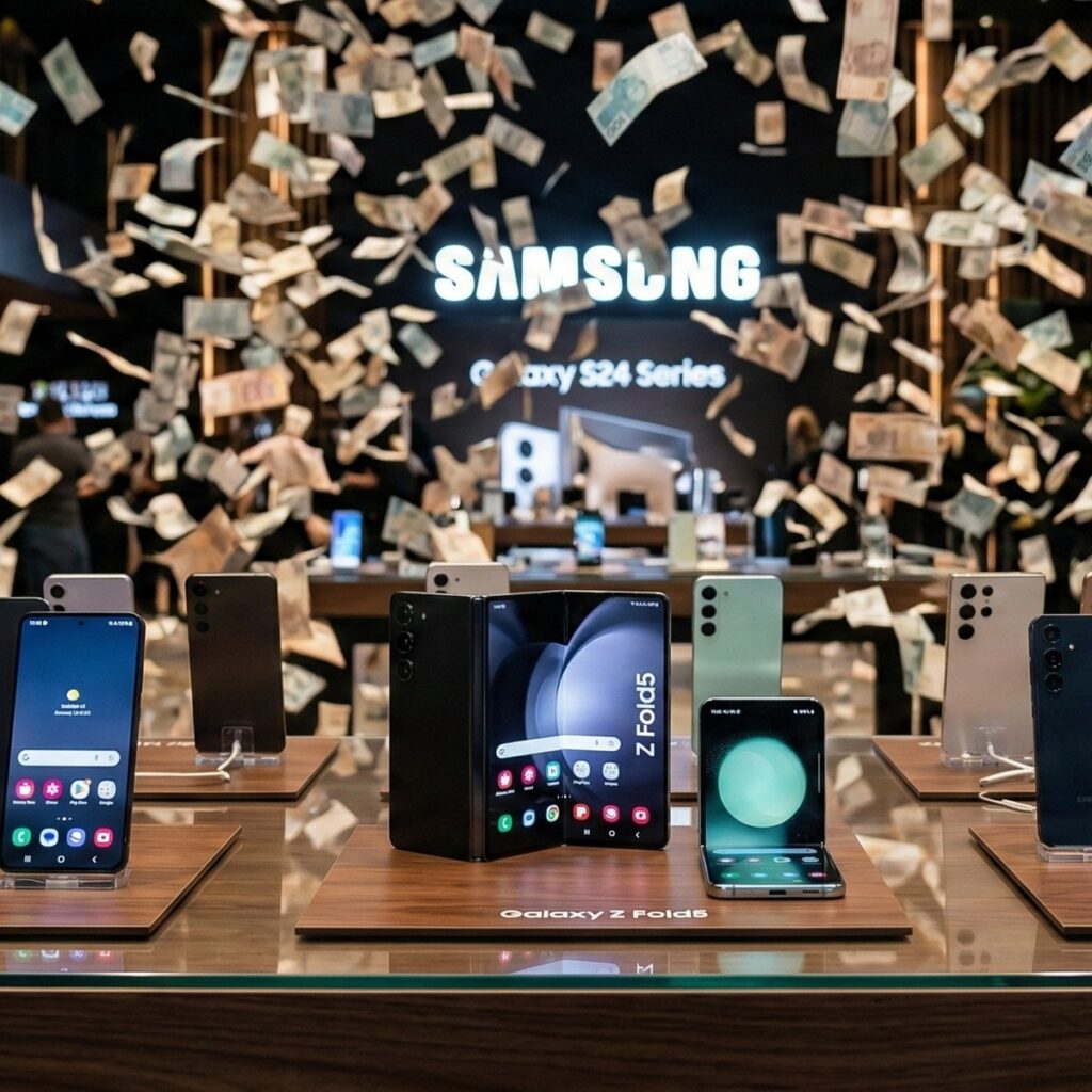 Tecnologia : Aumento de preços na Samsung vai chegar aos celulares intermediários.