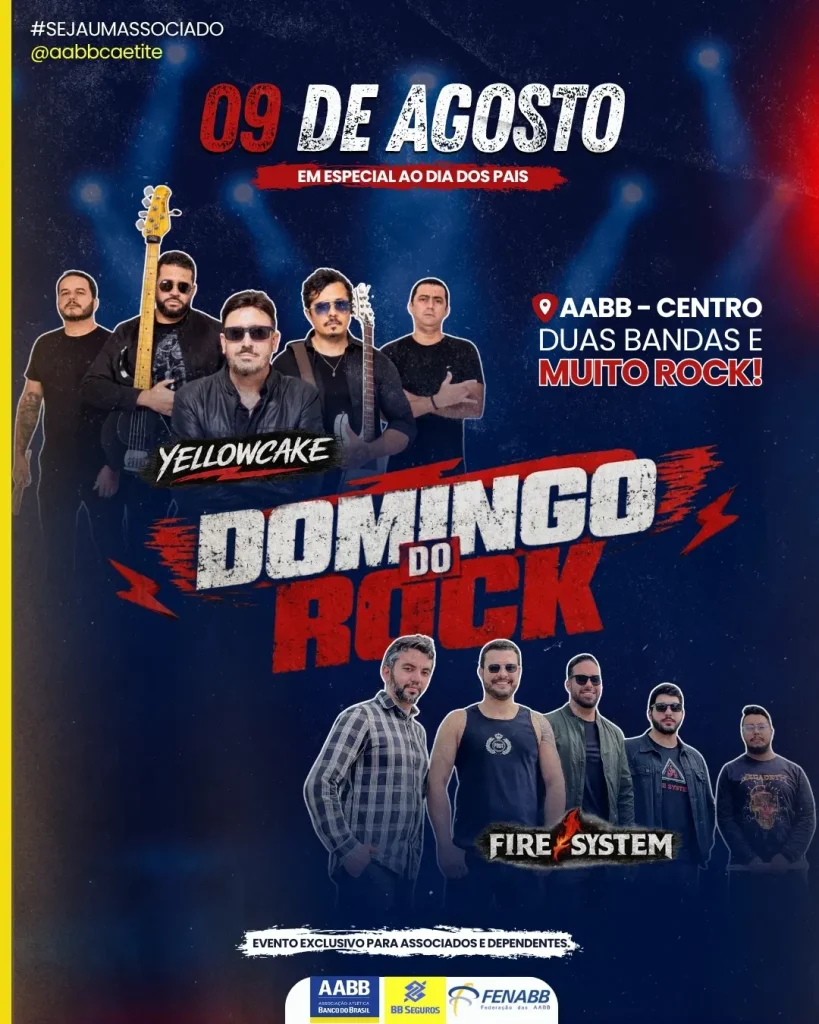 Caetité : Especial Domingo do Rock Agita o Dia dos Pais na AABB.
